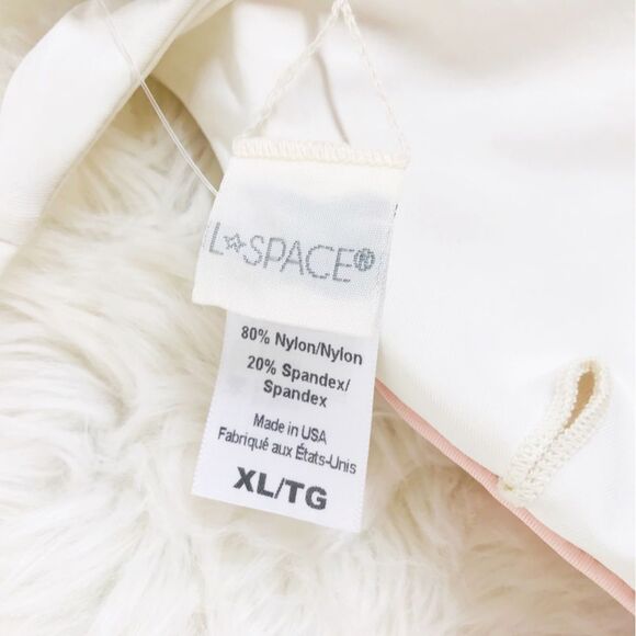 L*PSACE Sea Glass Color Block String Bikini Top Purple Brown Ivory Size XL‎ New - Picture 7 of 8